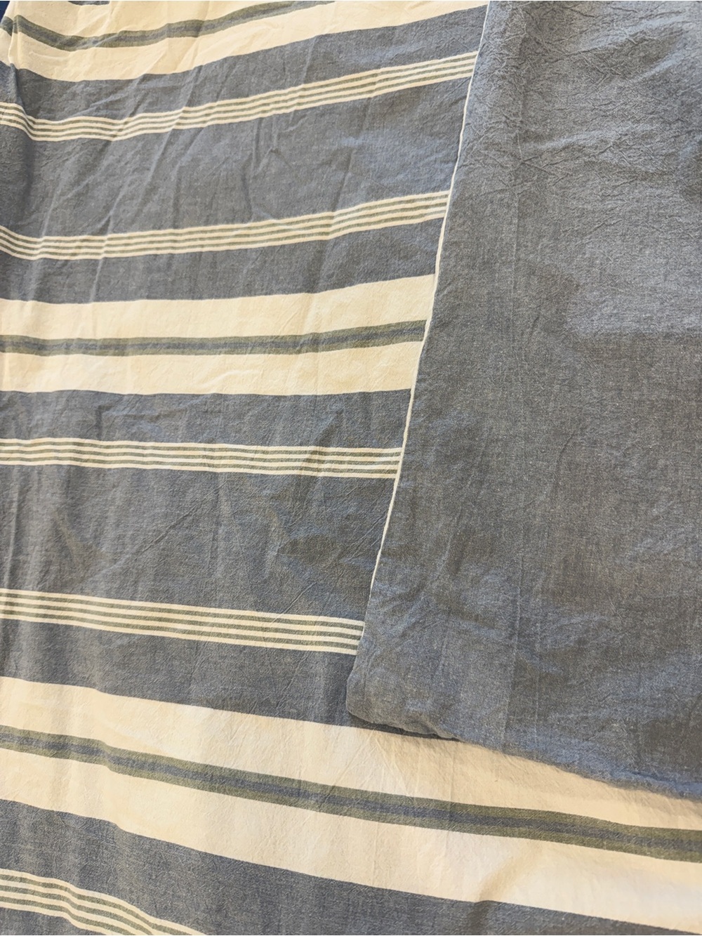 100% Cotton King Duvet  - Chambray Striped